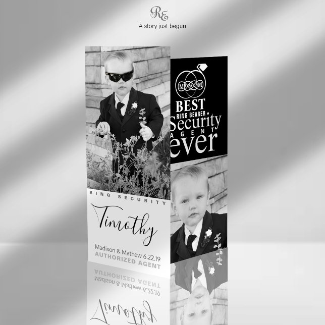 Beste Ring Bearer jemals Foto Cards Save The Date (Parents love this Ring Security photo keepsake card, a cherished mission memory of their child.)