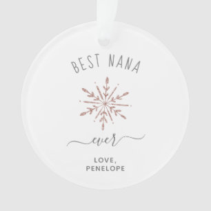 Beste Rosen-Goldschneeflocke und -Foto Nanas Ornament