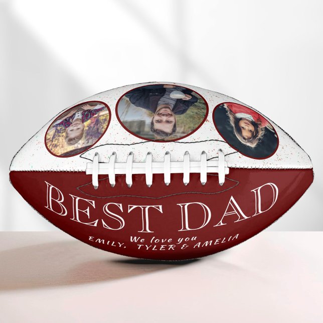 Beste Rote Vater-Familie 3 FotoCollage Football (Von Creator hochgeladen)
