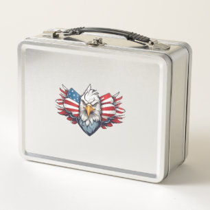 Beste Sammlung amerikanischer Flaggen Metall Brotdose