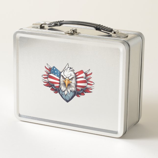 Beste Sammlung amerikanischer Flaggen Metall Brotdose (Vorderseite)