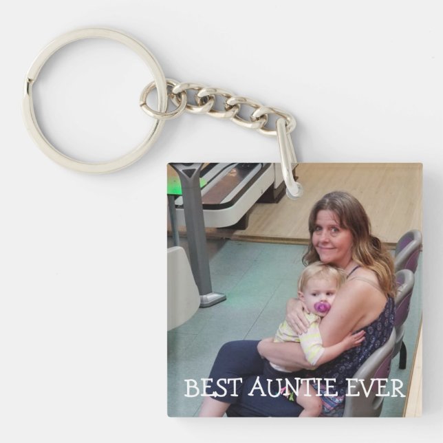 Beste Schlüsselkette Tanten-Ever Personalized Foto Schlüsselanhänger (Vorderseite)