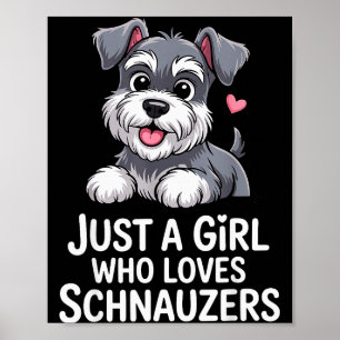 Beste Schnauzer-Kunst für Frauen Mädchen Kinder Mi Poster