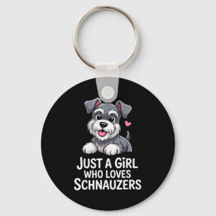 Beste Schnauzer Kunst für Frauen Mädchen Kinder Mi Schlüsselanhänger