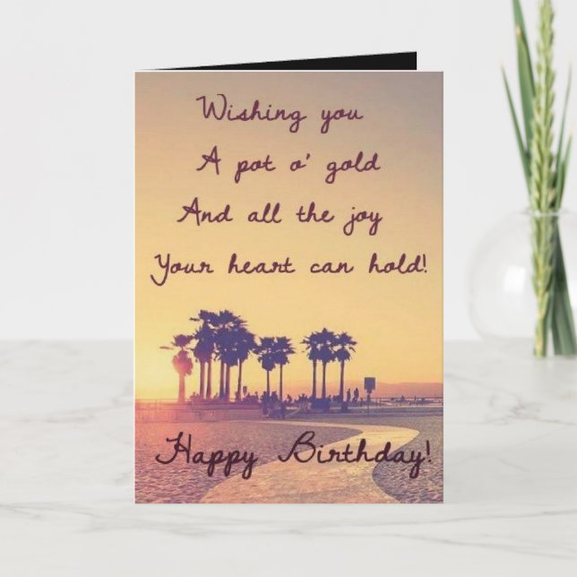 beste schöne und annehmbare alles Gute zum Karte (Vorderseite)