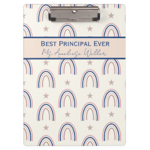 Beste Schulleiterin ever Personalisierter Boho Reg Klemmbrett