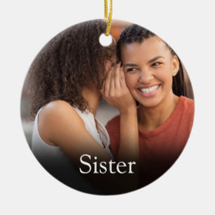 Beste Schwester aller Zeiten Definition Foto Girly Keramik Ornament