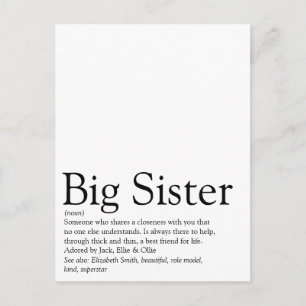 Beste Schwester aller Zeiten Definition Postkarte
