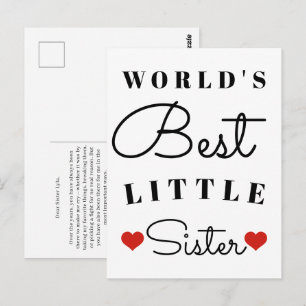 Beste Schwester der Welt Postkarte