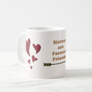 Beste Schwester Ever Freundin BFF Herzen Kaffeetasse