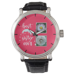 Beste Schwester-Fotovorlage Armbanduhr