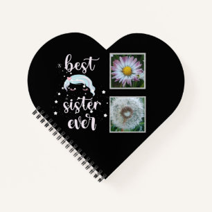 Beste Schwester-Fotovorlage Notizbuch