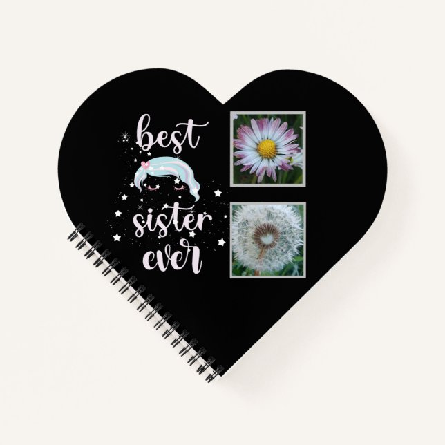 Beste Schwester-Fotovorlage Notizbuch (Vorderseite)