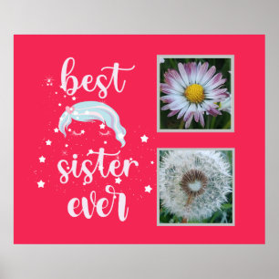 Beste Schwester-Fotovorlage Poster