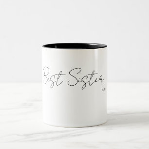 Beste Schwester – Freundschaftstasse Zweifarbige Tasse