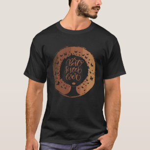 Beste Schwester je Melanin Queen Natural Afro Hair T-Shirt