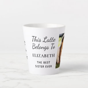 Beste Schwester je Personalisiertes Foto Milchtasse