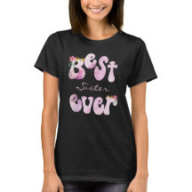 Beste Schwester je rosa Retro