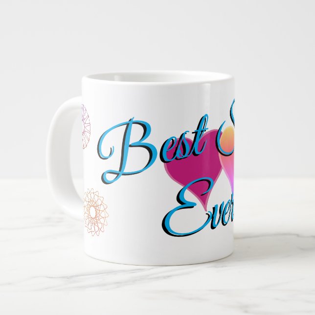 "Beste Schwester je!" Tasse (Vorderseite Links)