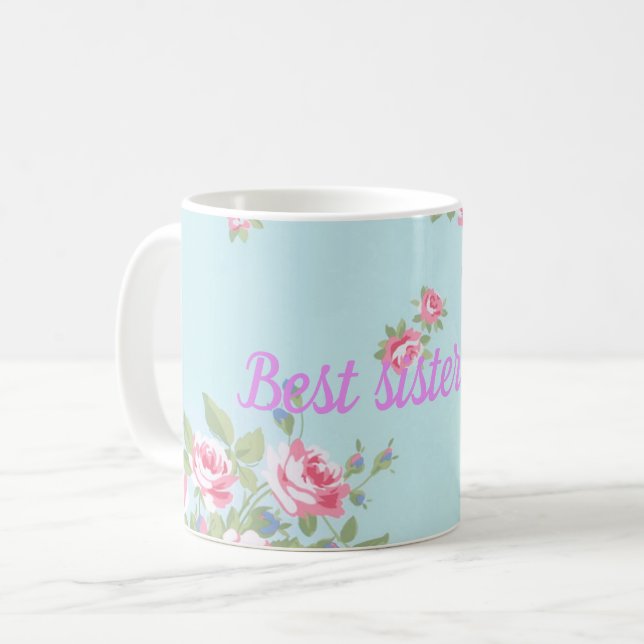 Beste Schwester Kaffeetasse (Vorderseite Links)