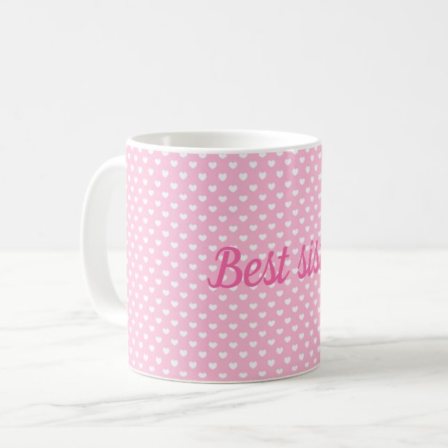 Beste Schwester Kaffeetasse (Vorderseite Links)