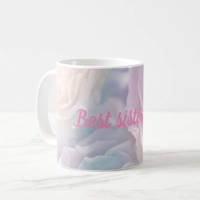 Beste Schwester Kaffeetasse (Vorderseite Links)