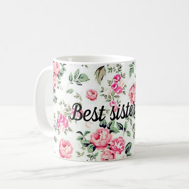 Beste Schwester Kaffeetasse (Vorderseite Links)