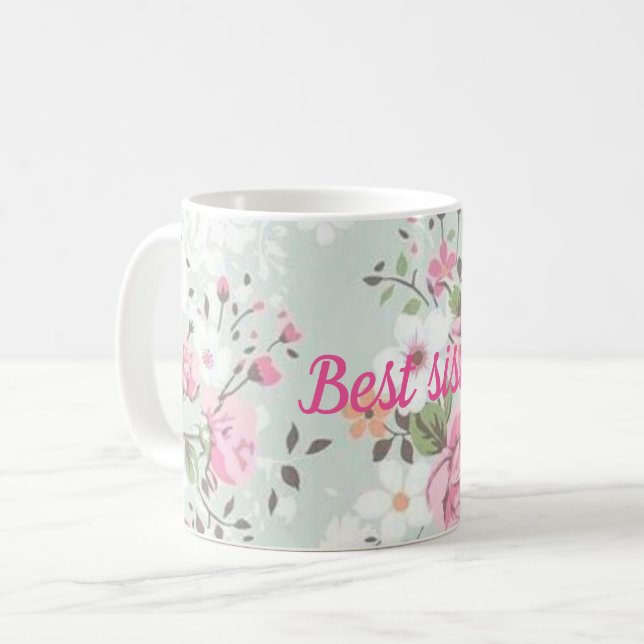 Beste Schwester Kaffeetasse (Vorderseite Links)