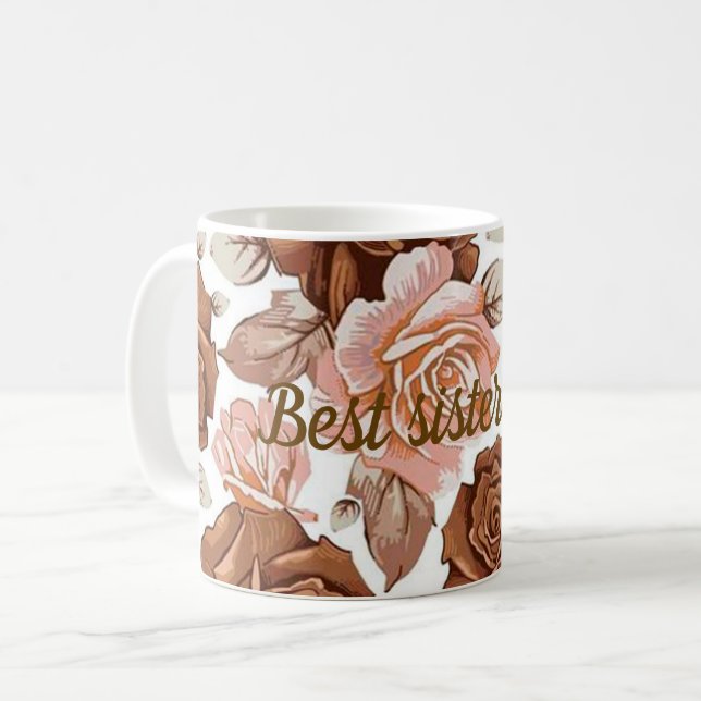 Beste Schwester Kaffeetasse (Vorderseite Links)
