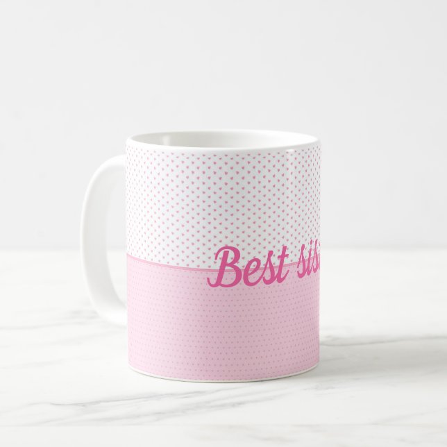 Beste Schwester Kaffeetasse (Vorderseite Links)