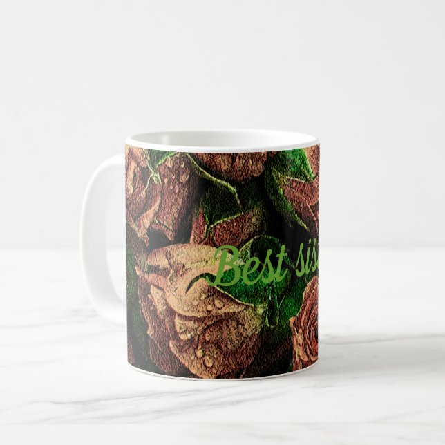 Beste Schwester Kaffeetasse (Vorderseite Links)