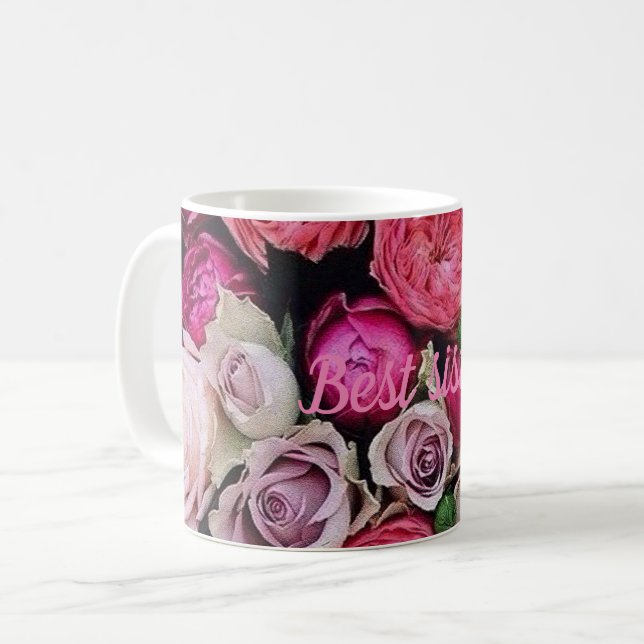 Beste Schwester Kaffeetasse (Vorderseite Links)