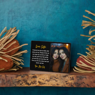 Beste Schwester Script Geschenk für Schwester Foto Fotoplatte