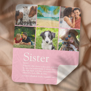 Beste Schwester überhaupt 6 Foto-Collage Modern Pi Sherpadecke