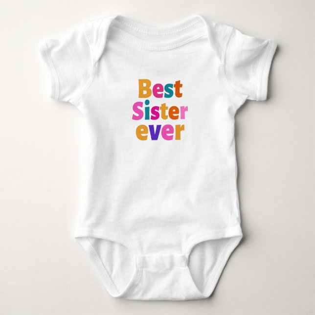 Beste Schwester überhaupt Baby Strampler (Vorderseite)