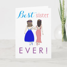 Beste Schwester überhaupt! Dankeskarte