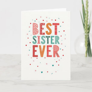 Beste Schwester überhaupt Süße Karte