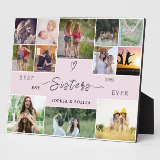Beste Schwestern überhaupt – Individuelle Collage Fotoplatte