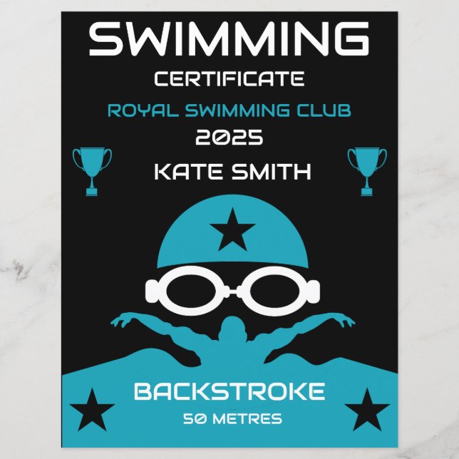 Beste Schwimmprämie (Vorderseite)