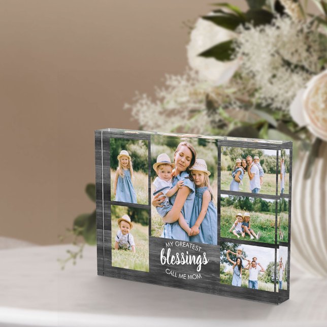 Beste Segnungen nennen mich Mama 6 Foto Graues Hol (Von Creator hochgeladen)