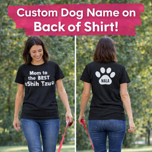 Beste Shih Tzu Hundefrau Pfotenabdruck Benutzerdef Tri-Blend Shirt