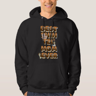 Beste Shih Tzu Mama je Golden Text Hoodie
