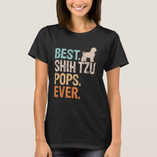 Beste Shih Tzu Pop je Dog Lover Großvater Funny Re T-Shirt