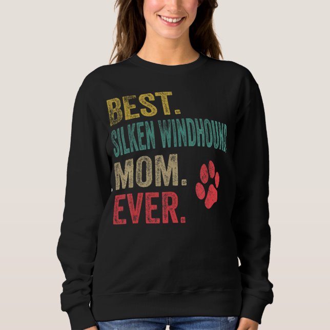 Beste Silken Windhound Mama je Vintag Mutterhund Sweatshirt (Vorderseite)