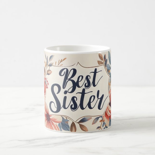 Beste Sister-Blume Kaffeetasse (Mittel)