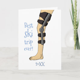 Beste Skireise je! Funny Knee-Bremse gut Karte