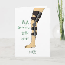 Beste Snowboard-Reise Ever Funny Knee-Bremse wird Karte