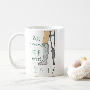 Beste Snowboardfahrt aller Zeiten! Funny Cast Kaffeetasse