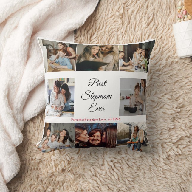 Beste Stepama je Bonus Mama Custom 9 Foto Collage Kissen (Decke)
