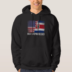 Beste Stepmutter je American Costa Rica Flaggenmut Hoodie